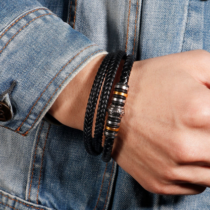 Bracelet en cuir de luxe - A Mon Fils